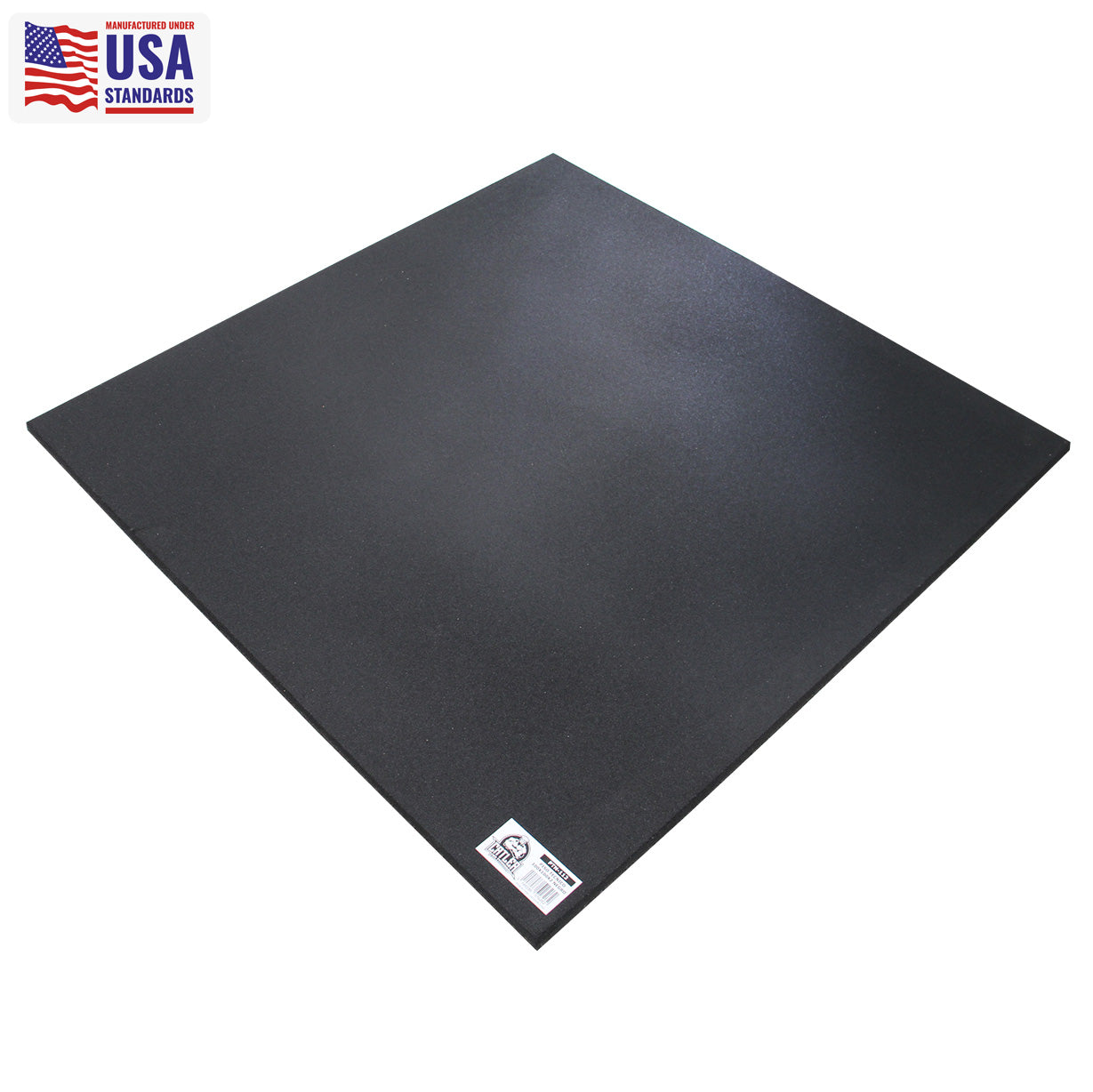 BALDOSA PISO DE CAUCHO TECNICO PARA GIMNASIO - CROSSFIT - HOGAR 100X100X2 NEGRO