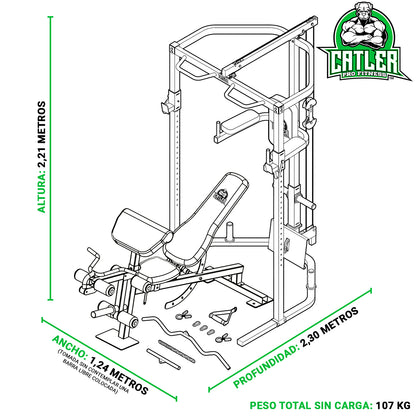 GIMNASIO MULTIFUNCION FUNCTIONAL TRAINING MACHINE MULTIGYM