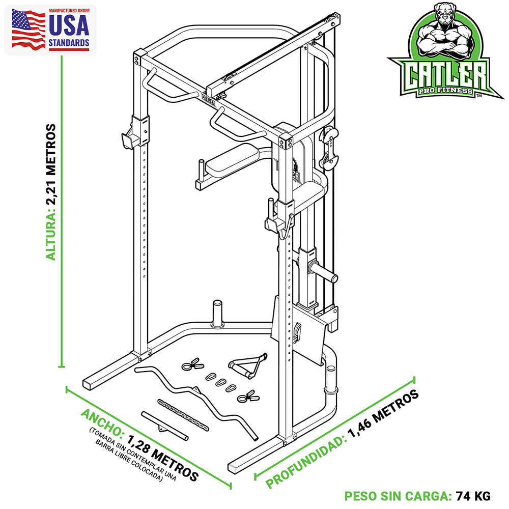 GIMNASIO MULTIFUNCION FUNCTIONAL TRAINING MACHINE MULTIGYM